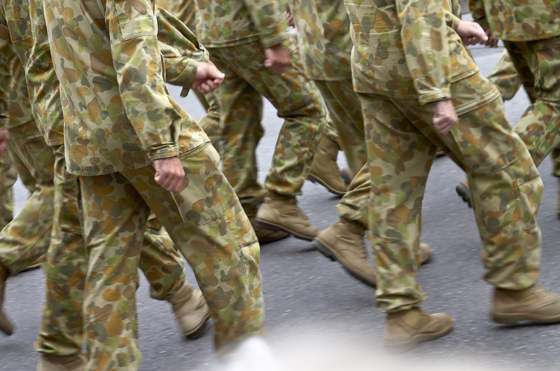 Australian defence force marching